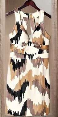 Tracy Reese Vintage Dress Women's 6 Cocktail Sleeveless Fitted Bodice Back Strap